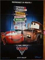 Affiche originale CARS 2 - Walt Disney Pixar