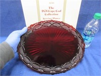 nice ruby red cape cod 13in serving platter