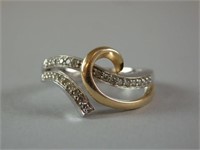 14k Yellow and White Gold ring