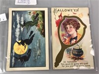 2 Halloween postcards