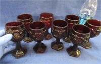 8 nice ruby cape cod 4.5in wine goblets