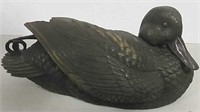 Bronze duck figure