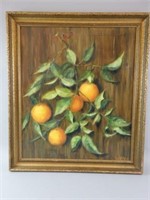 Signed Burman painting of Oranges