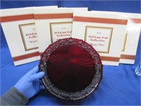 5 nice ruby red cape cod dinner plates (10.5-inch)