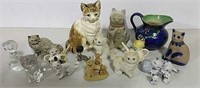 Misc cat collectibles and pitcher