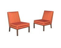 Harvey Probber Pair Slipper Lounge Chairs