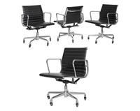 Four Eames EA 335 Chairs - Signed