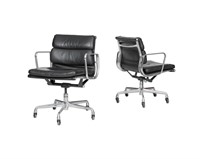 Eames EA 435 Pair Soft Pad Chairs - Signed