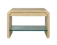 Linen Wrapped Console Table