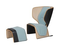 Cassina 570 Gender Chair and Ottoman