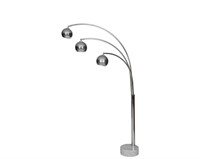 Chrome and Marble Arc Lamp