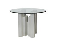 Cityscape Aluminum and Glass Table