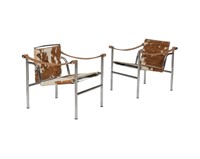 Norell Style Hide Arm Chairs