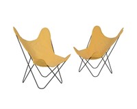 Pair Iron Butterfly Chairs