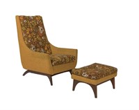 Adrian Pearsall Style Lounge Chair and Ottoman