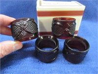 set of 4 ruby red cape cod napkin holders (1of3)