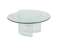 Lucite and Glass Snail Coffee Table