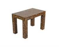 Faux Snake Skin Checkerboard Side Table