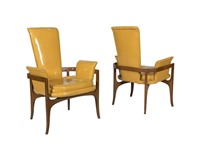 Pearsall Style Pair Arm Chairs