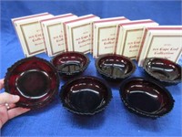 6 ruby red cape cod 5in dessert bowls