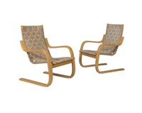 Alvar Alto for ICF Bentwood Cantilever Chairs