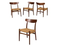 Hans Wegner CH 22 Side Chairs - Set of Four