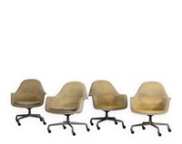 Four Herman Miller Swivel Chairs - Signed