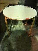IKEA 35" round table on maple wooden base