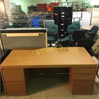 REFF 36" x 72" double pedestal executive desk