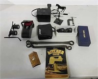 Lot of misc binoculars, Polaroid and more