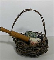 Basket with misc items