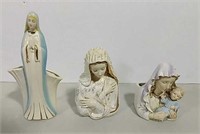 Religious figurine vases