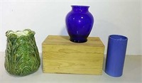 Box and three vases