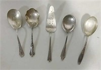 Plated spoons and pie extractor