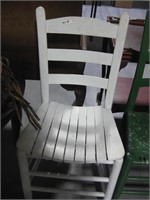 White painted wood chair
