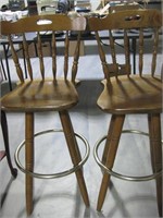 2 Wood Bar stools