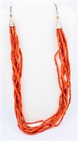 Jewelry Vintage Beaded Coral Necklace