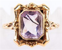 Jewelry 10kt Yellow Gold Amethyst Ring