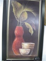 Large scaleArtwork of a vase & pots signed by