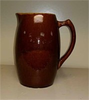 Nice brown drip pitcher approx 11 inches tall