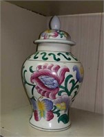 Beautiful butterfly and floral ginger jar approx