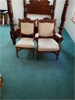 Nice Pair of vintage chairs with wheels