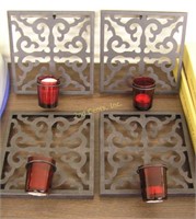 Set Of 4 Metal Decorative Candle Holders
