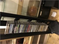 CD stand with music CDs