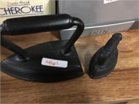 large and small vintage iron