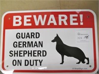 12x18" New Guard German Sheperd On Duty Sign