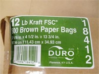 500 Brown Paper Bags ~ 12lb Craft