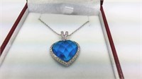 Blue topaz Sweetheart necklace