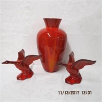 Blue Mountain Pottery Red Flame Glaze