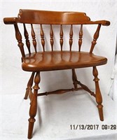 Solid maple chair spooned out seat